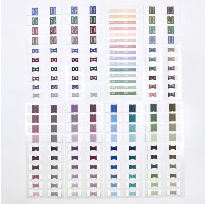 Custom Book Tabs, Planner Selfadhesive Labeling Tabs, BUJO Monthly