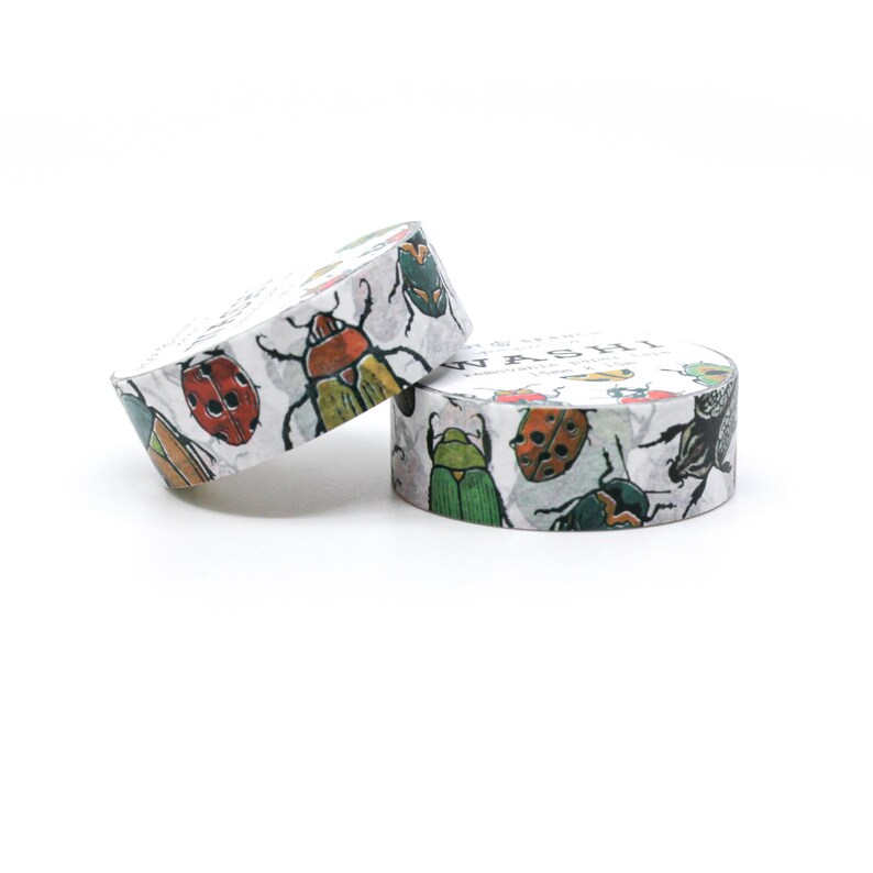 Beetle Washi Tape, Wildlife Bugs Tapes, Beautiful Beetles Motif Tape ...