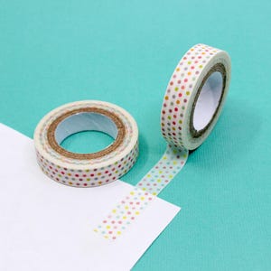 Soft Pastel Color Polka Dot Washi Tape, Little Kids Color Polka Dot, Circus Color Polka Dots, Little Girl Dots // BBB Supplies // R-M175