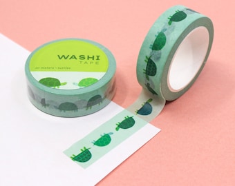 Cute Turtle Washi Tape, Animal Lover Washi, Tortoise Journaling Tapes, Stickers & Planner Tapes, Craft Supplies | BBB Supplies | R-RGW027