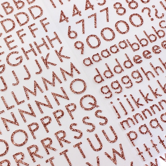 Selbstklebende Buchstaben und Zahlen