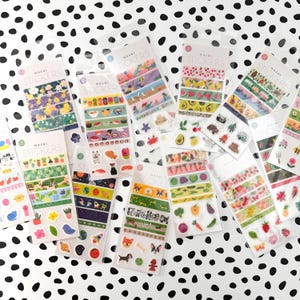 Washi Tape Sticker Sheets, Floral Tropical Washi Stickers, Cat and Dog ...