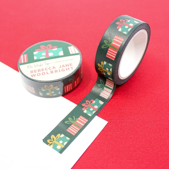 Black and Gold Celestial Moon & Star Pattern Washi Tape, Moon