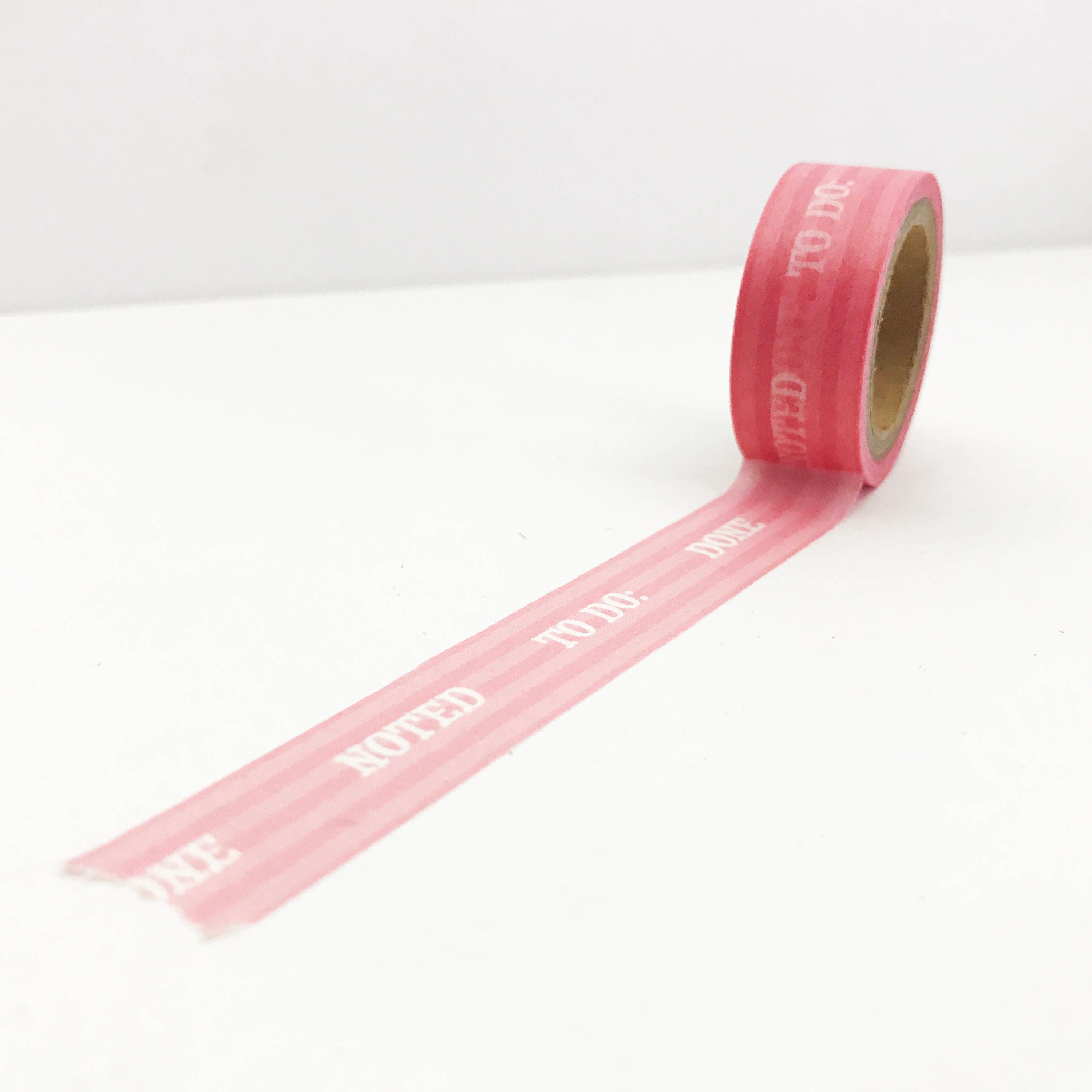 To Do Done Noted Words Washi Tape Pink Craft Tape Words - Etsy