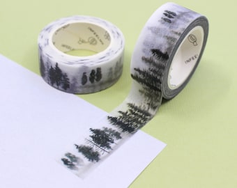 Shadowy Forest Tree Scape Washi Tape, Layered Trees Craft Tape, Forest Treeline Washi, Trees Planner Tapes  | BBB Supplies | R-AL112