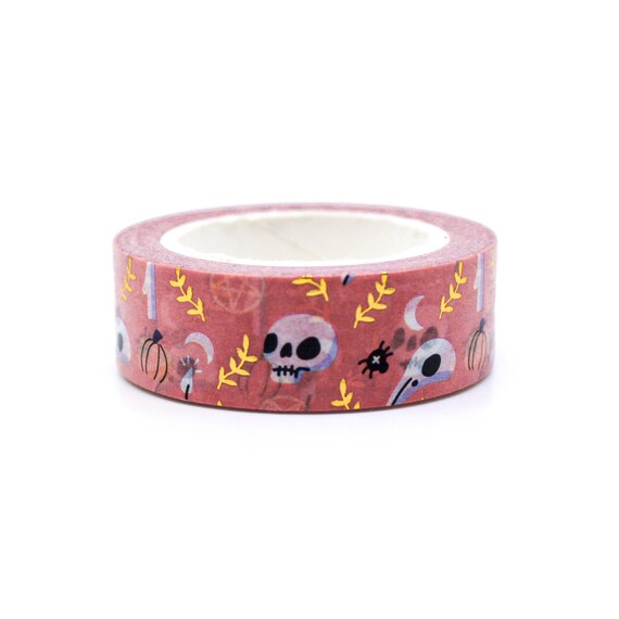 12 Rotoli Di Nastro Washi Per Halloween – Larghezza 1,5 Cm, Motivi Fantasmi, Zucca, Teschio – Per Scrapbooking, Confezioni Regalo E DIY
