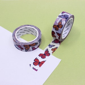 Colorful Butterfly Washi, Butterflies Print Tapes, Nature Animal Lover Pattern Planner Tapes and Stickers | BBB Supplies | R-RPX028