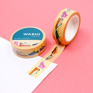 Ruban adhésif Washi pour baskets amusantes, Ruban adhésif Washi pour chaussures de tennis tendance, Ruban adhésif pour chaussures de rentrée, Rubans adhésifs Washi et autocollants adaptés aux enfants | Fournitures BBB | R-RGW040
