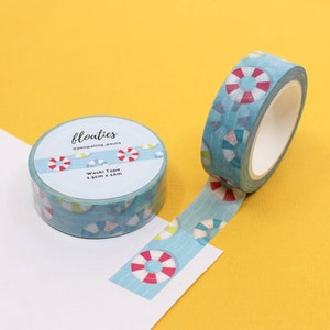 Sommer Floaties Washi Tape, Palm Springs Modernes Pool Floaty Muster Tape, Sommer Pool Planer Tapes & Aufkleber | AGB und Widerrufsbelehrung R-RPP047