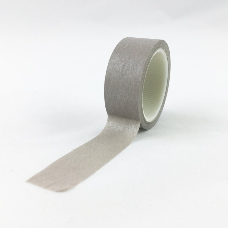 Solid Light Grey Washi Tape // 15mm // Paper Tape // BBB Etsy
