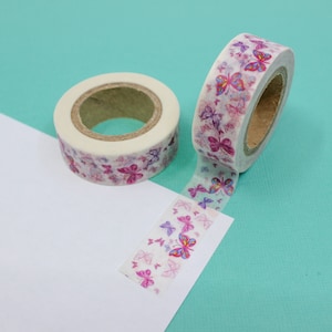 Cute Pink Butterfly Washi Tape, Insects and Bugs Washi Tape, Girlie Butterfly Washi Tapes, Planner Washi Tape | BBB Supplies | R-ZH0925