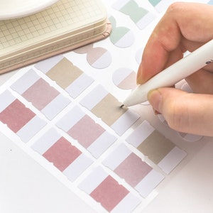 Individuelle Buch-Tabs, Planer Selbstklebende Beschriftungs-Tabs, BUJO Monatliche Tabs, selbstklebende Trennblätter, mach Dein eigenes Tab | AGB und Widerrufsbelehrung R-PS003