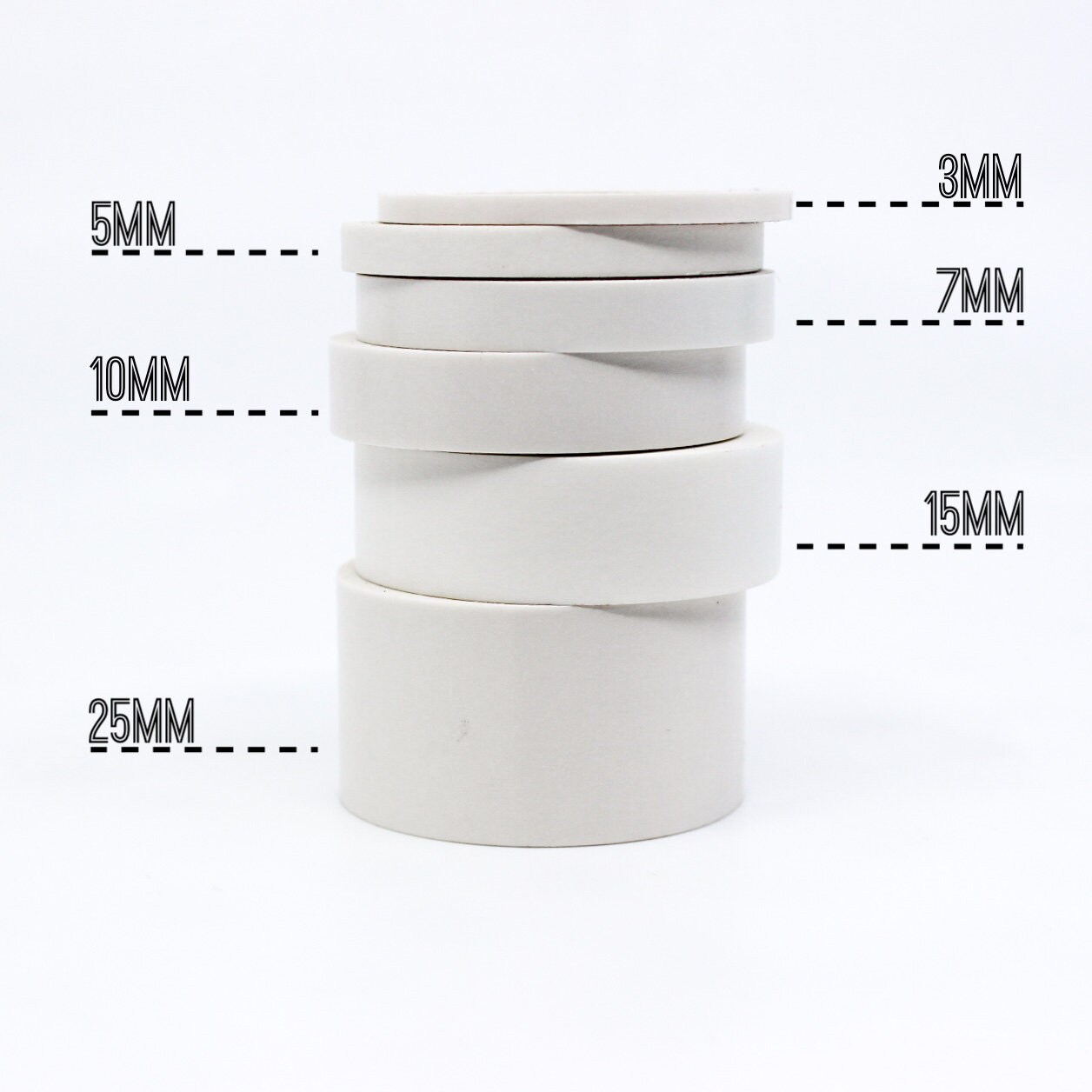 Wide Solid White Washi Tape, 25MM Solid Paper Tape, Elegant
