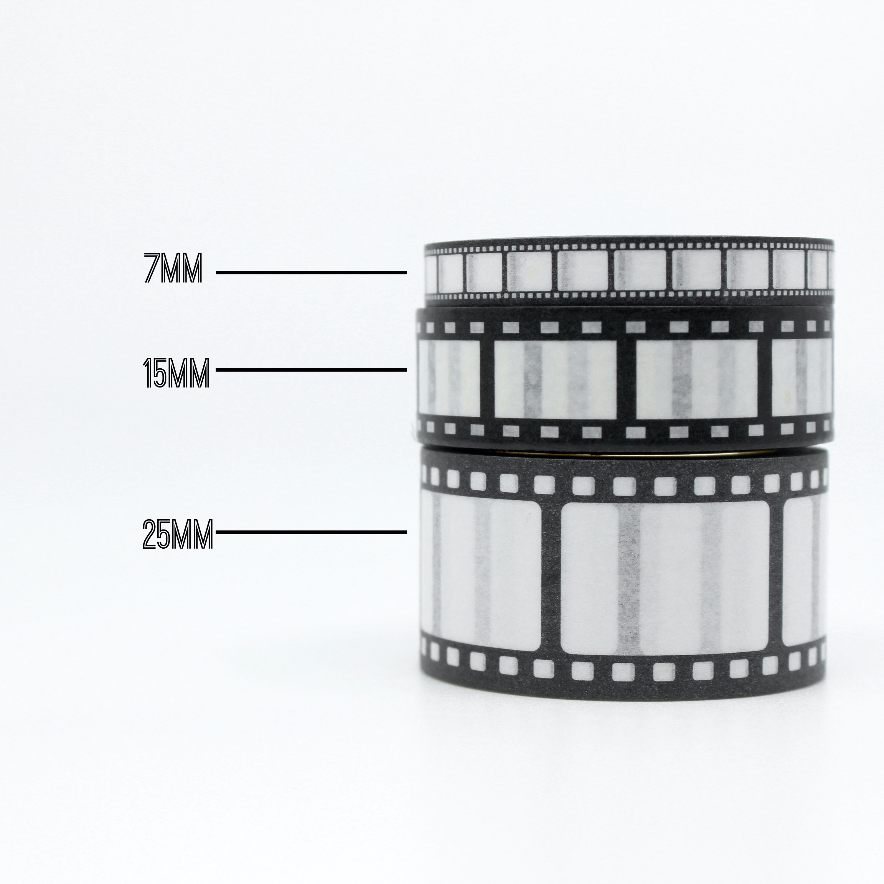 白黒フィルムストリップ和紙テープ、スリム映画リール紙テープ、幅広