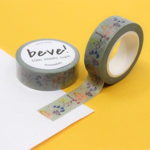 Muted Autumn Mushroom Washi Tape, Soft Pastel Flush of Mushrooms Pattern Paper Tape, Fall Nature Journal Tapes | BBB Supplies | R-RBV017