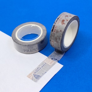Patriotic American Emblems Newsprint Washi Tape, United States Newsprint Tape, Vintage Press Newsprint Washi Tape | BBB Supplies | R-GH823
