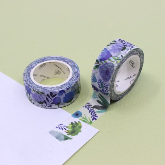 Round Flowers Purple Washi Tape