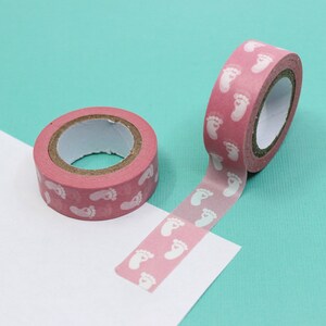 Pink Babies Foot Washi Tape, Baby Shower Tapes, Bungle of Joy Card Making Tape, Baby Book Washi Tapes and Stickers | BBB Supplies | R-M169