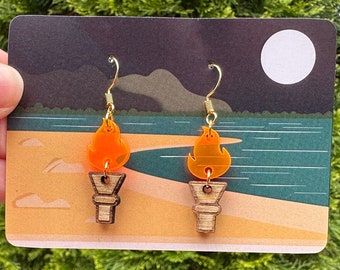 Tiny Torch Earrings