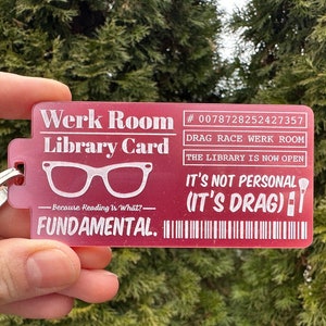 Drag Race Library Card Keychain + Lanyard