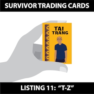 Survivor Trading Cards - LISTING 11 - &quot;T-Z&quot;