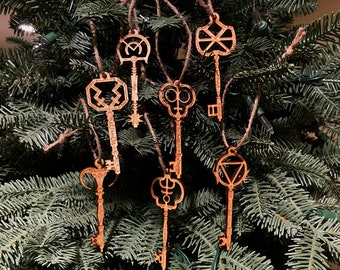 The Magicians Seven Golden Keys Wooden Ornaments