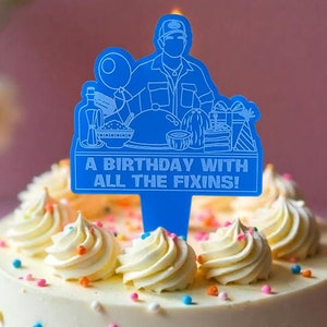 Survivor Birthday With All The Fixins - Cake Topper