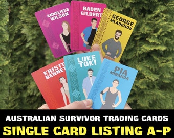 Australian Survivor Trading Cards - Single Card Listing (NAMES A-P)