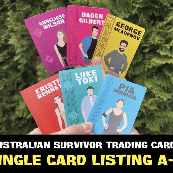 Australian Survivor Trading Cards - Single Card Listing (NAMES A-P)