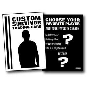 Custom Survivor Sammelkarte - Fragen Sie Ihren Lieblingskandidaten an