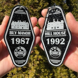 The Haunting Motel Keychains - Hill House and Bly Manor - Midnight Star Version