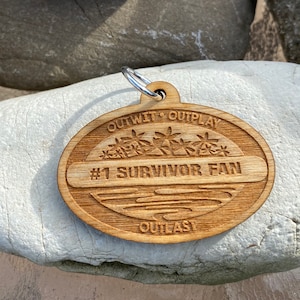 Engraved Wooden Survivor Keychains