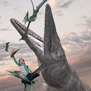 Cenário digital Mosasaurus Breach - Cenário digital Dinosaur - Cenário Dino Chase {PREMIUM}