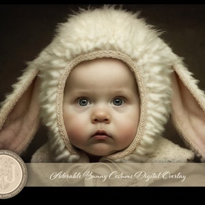 Easter Digital Backdrop | Pet And Child | Easter Bunny Lamb Photo Insert | Digital Background | For Photographers | Easter Background