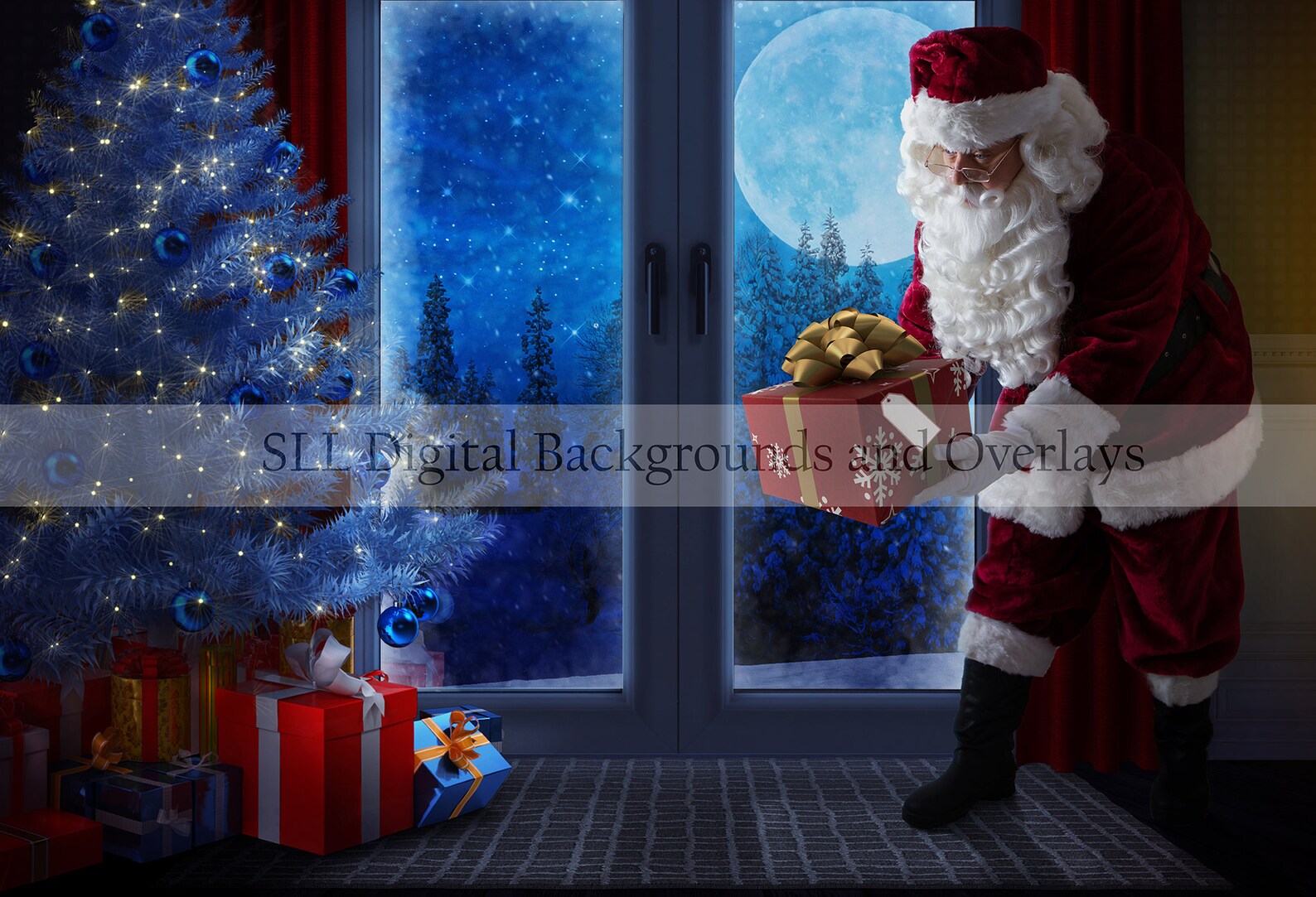 Santa Digital Backdrop for Composite Images Christmas Digital - Etsy