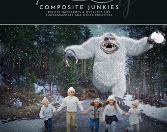 Yeti Digital Background, Premade Digital Background ~ Yeti inspired