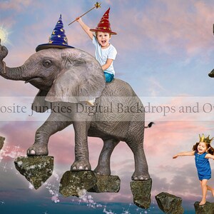 Magical Elephant Digital Backdrop for Composite Imagery - Digital Backdrops and Overlays - Composite Backdrop - Elephant Backdrop {PREMIUM}