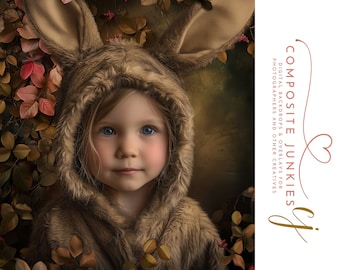 Adorable Bunny Face Insert Digital Backdrop, Rabbit Background for Photography Composite Images, Easter Photographer Resources, Photoshop