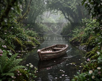 Dream Boat Fantasy Digital Backdrop | Photoshop Composite Background