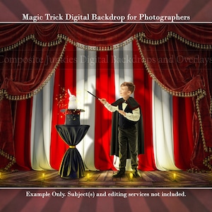 Magic Stage Digital Backdrop Background for Composite Photos, Magic Trick Backdrop, Photography Backgrounds, Digital Backgrounds, Magic