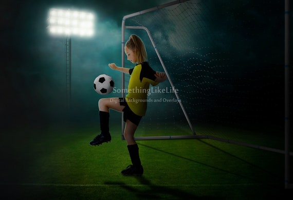 Soccer Digital Background | Sports Digital Backdrop | Night | Sports {PREMIUM}