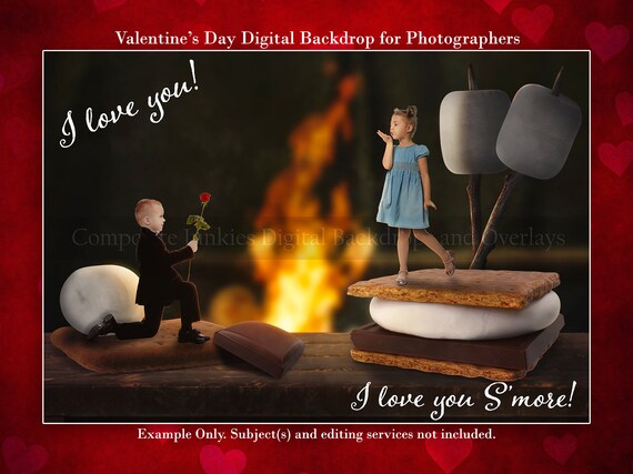 Valentine's Day Cute Digital Backdrop, Valentine's Day Digital Card, Love Background, Sweetest Day Digital Backdrop, Valentine's Composite