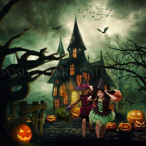 Halloween Digital Background, Pumpkin Digital Backdrop, Photography Backdrop, Digital Photo Backgrounds, Photoshop Backgrounds, AI Images