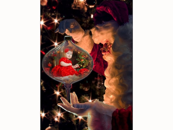 Santa Claus Digital Backdrop Christmas Digital Background - Etsy