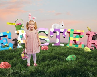 Easter Digital Background, Easter Egg Digital Backdrop, Digital Photo Props, Photography Props, Easter Background, Easter bunny Background