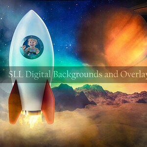 Spaceship Digital Background Backdrop for Photography Composite Images, Outer space Digital Backdrop, Image Editing Resources