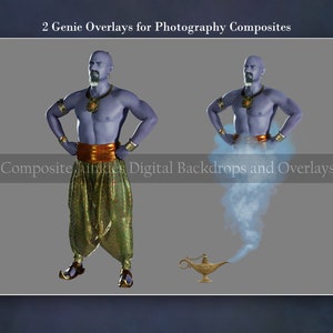 Genie Digital Overlay for Photography Composites, Genie Lamp Clip Art, Overlay, PNG