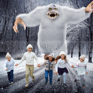 Yeti Digital Background, Premade Digital Background ~ Yeti inspired