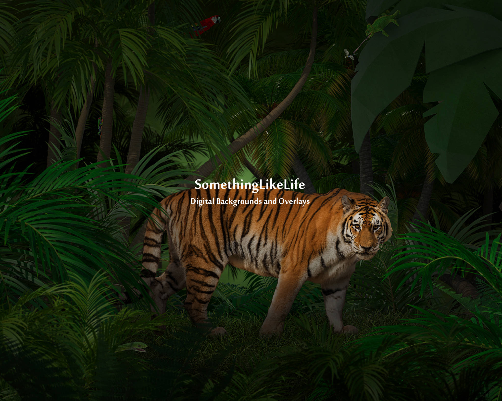 Tiger Back Drop Jungle Tiger Digital Background Backdrop {PREMIUM} - Etsy
