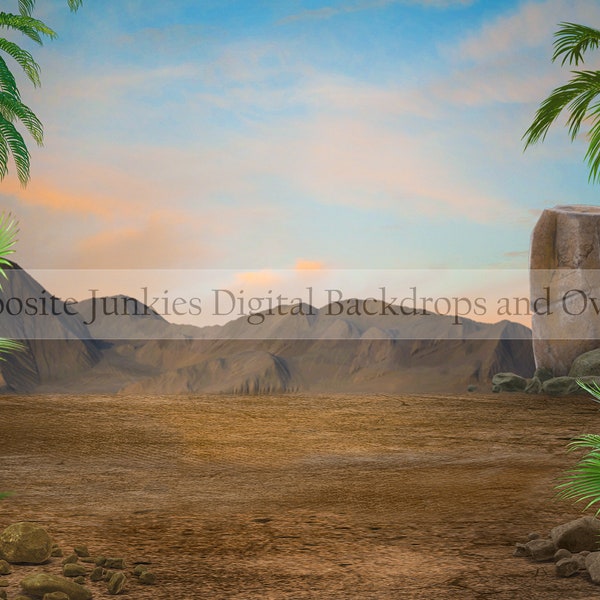 Jungle Desert Digital Backdrop for Composite Imagery - Digital Backdrops and Overlays for Photographers {PREMIUM}